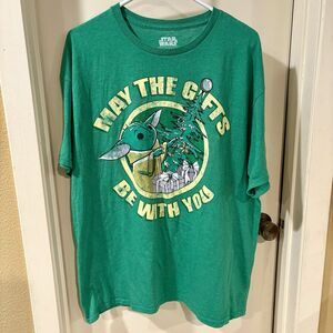 Star Wars Yoda Christmas T-shirt Men’s XL “May The Gifts Be With You”